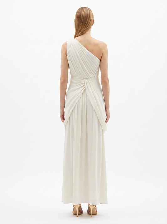 LadyLuxury | Draped One-Shoulder Maxi Dress - Elegant Grecian Evening Gown