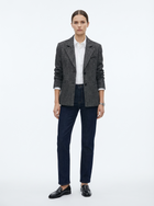 LadyLuxury | Heritage Wool-Blend Structured Blazer in Speckled Grey