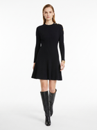 LadyLuxury | Parisian Military Knit Mini Dress with Gold Button Accents