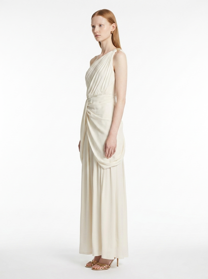 LadyLuxury | Draped One-Shoulder Maxi Dress - Elegant Grecian Evening Gown