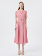 LadyLuxury | Elegant V-Neck Midi Dress with Bow Detail – Modern Romantic Summer Party A-Line Dress