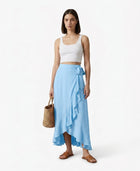 LadyLuxury | Elegant Irregular High Waist Lace-Up Maxi Skirt