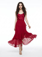 LadyLuxury | Elegant High Waist Fishtail Chiffon Skirt - Irregular Ruffle Party Skirt