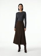 LadyLuxury | Woolen High Waist Straight Skirt - Elegant Slim Fit Office Midi Skirt