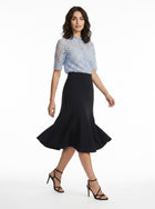 LadyLuxury | Elegant High Waist Chiffon Fishtail Skirt - Flowy Trumpet Silhouette