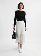 LadyLuxury | Elegant A-Line Knitted Long Skirt with Elastic Waistband