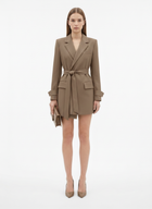 LadyLuxury | Women's Belted Structured Blazer - Retro Korean Fashion Professional Jacket