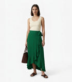 LadyLuxury | Elegant Irregular High Waist Lace-Up Maxi Skirt