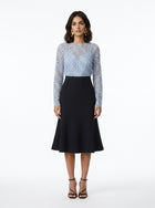 LadyLuxury | Elegant High Waist Chiffon Fishtail Skirt - Flowy Trumpet Silhouette