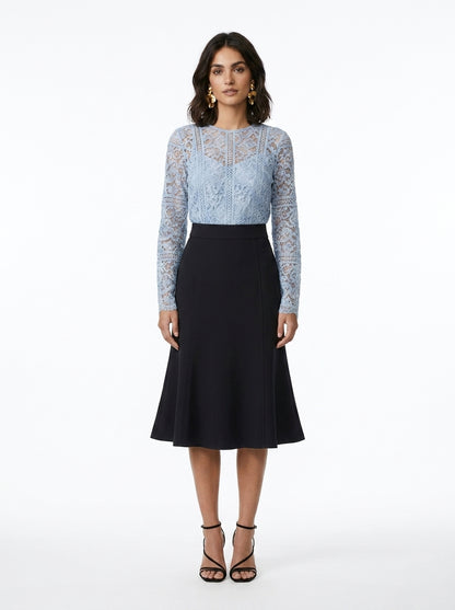 LadyLuxury | Elegant High Waist Chiffon Fishtail Skirt - Flowy Trumpet Silhouette