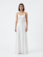 LadyLuxury | Elegant Lace Trim A-Line Midi Skirt - Summer Casual Loose Fit