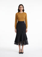 LadyLuxury | Elegant High Waist Office Suit Skirt with Pockets - Mid-Length