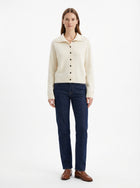 LadyLuxury | Convertible Collar Wool Blend Knit Cardigan - Old Money Aesthetic Two-Way Winter Coat