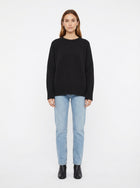 LadyLuxury | Oversized Knit Crewneck Sweater - Minimalist Winter Essential