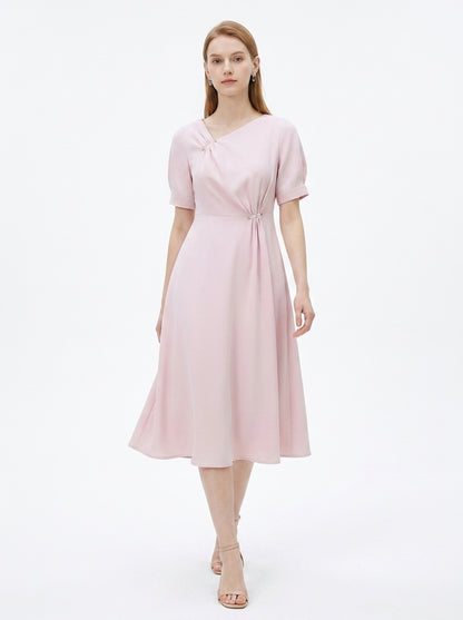 LadyLuxury | Plus Size Slimming Little Black Dress - Waist-Defining Chic Office Summer Wear