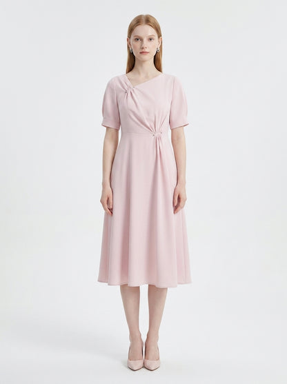 LadyLuxury | Plus Size Slimming Little Black Dress - Waist-Defining Chic Office Summer Wear