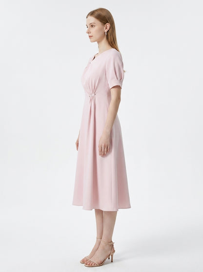 LadyLuxury | Plus Size Slimming Little Black Dress - Waist-Defining Chic Office Summer Wear