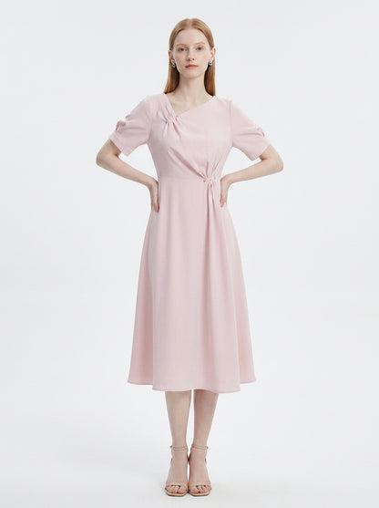 LadyLuxury | Plus Size Slimming Little Black Dress - Waist-Defining Chic Office Summer Wear