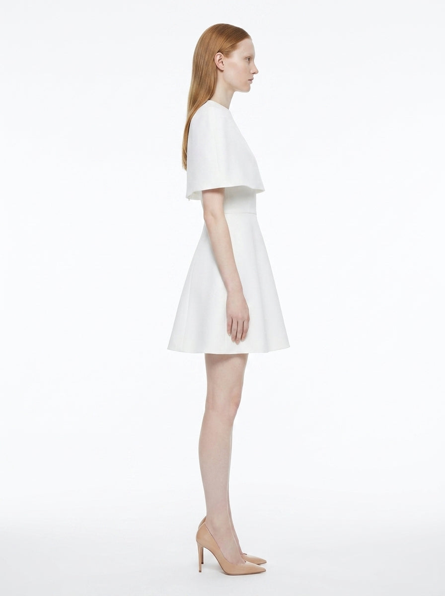 LadyLuxury | Elegant Waist-Cinching Sleeveless Cape Dress - Sophisticated Party & Banquet Wear