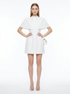 LadyLuxury | Elegant Waist-Cinching Sleeveless Cape Dress - Sophisticated Party & Banquet Wear