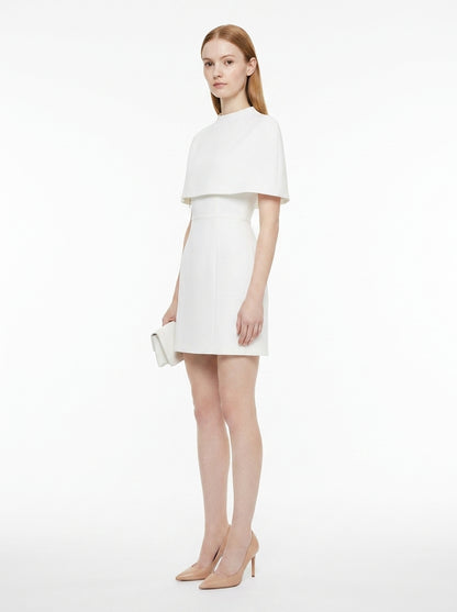 LadyLuxury | Elegant Waist-Cinching Sleeveless Cape Dress - Sophisticated Party & Banquet Wear