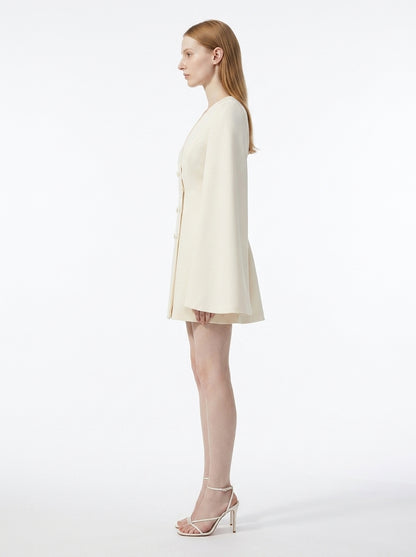 LadyLuxury | Double-Breasted Shawl Cloak Suit Dress - Elegant Autumn Office Wear