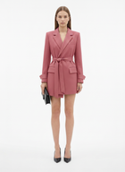 LadyLuxury | Women's Belted Structured Blazer - Retro Korean Fashion Professional Jacket