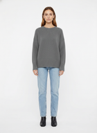 LadyLuxury | Oversized Knit Crewneck Sweater - Minimalist Winter Essential