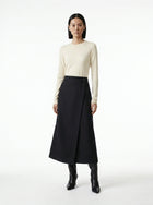 LadyLuxury | Woolen High Waist Straight Skirt - Elegant Slim Fit Office Midi Skirt