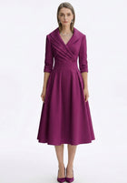 LadyLuxury | Elegant V-Neck Long Sleeve Maxi Dress - Slimming A-Line Evening Gown