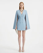 LadyLuxury | Double-Breasted Shawl Cloak Suit Dress - Elegant Autumn Office Wear