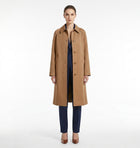 LadyLuxury | British Heritage Long Trench Coat - Classic A-Line Overcoat for Office & Commute