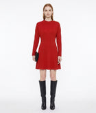 LadyLuxury | Parisian Military Knit Mini Dress with Gold Button Accents
