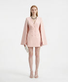 LadyLuxury | Double-Breasted Shawl Cloak Suit Dress - Elegant Autumn Office Wear