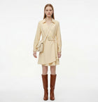 LadyLuxury | Office Chic Long Sleeve Wrap Midi Dress with Waist Tie