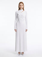 LadyLuxury | Asymmetrical Cutout Maxi Dress with Metallic Detail
