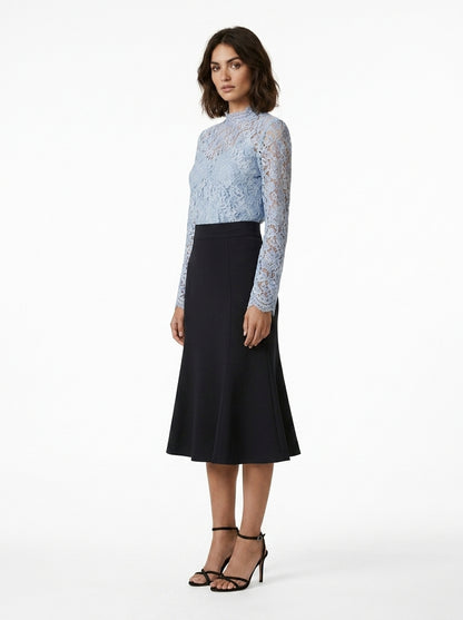 LadyLuxury | Elegant High Waist Chiffon Fishtail Skirt - Flowy Trumpet Silhouette